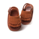 2019 PU Leather Tassel Soft Anti-slip Summer Slippers