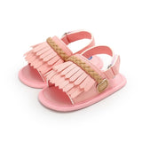 2019 PU Leather Tassel Soft Anti-slip Summer Slippers