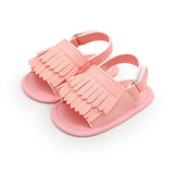 2019 PU Leather Tassel Soft Anti-slip Summer Slippers