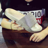Crystal Flat Summer Slippers