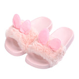 3D Ears Cute Rabbit Plush Kids Slipper