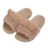 3D Ears Cute Rabbit Plush Kids Slipper